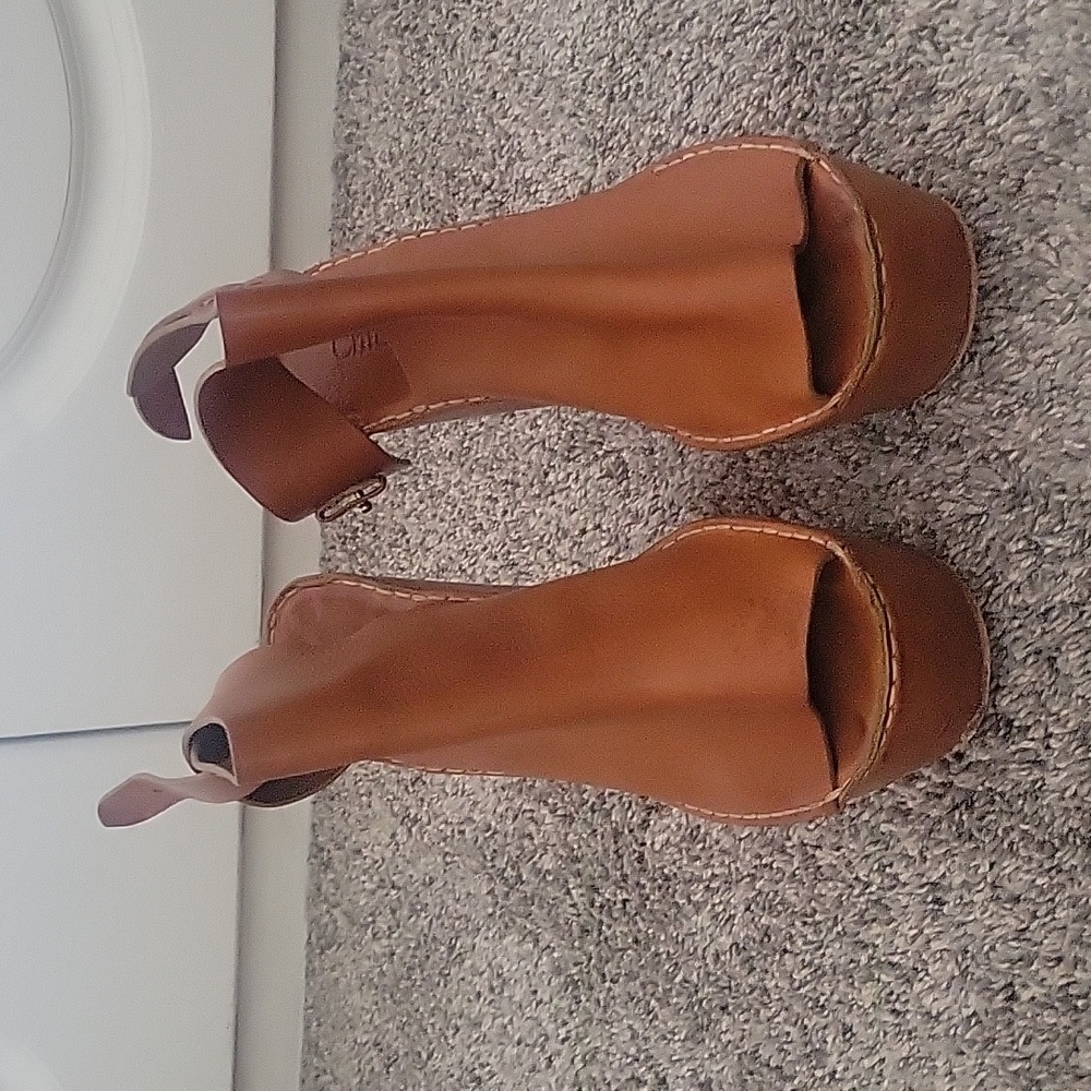 Chloe platform wedge sandels